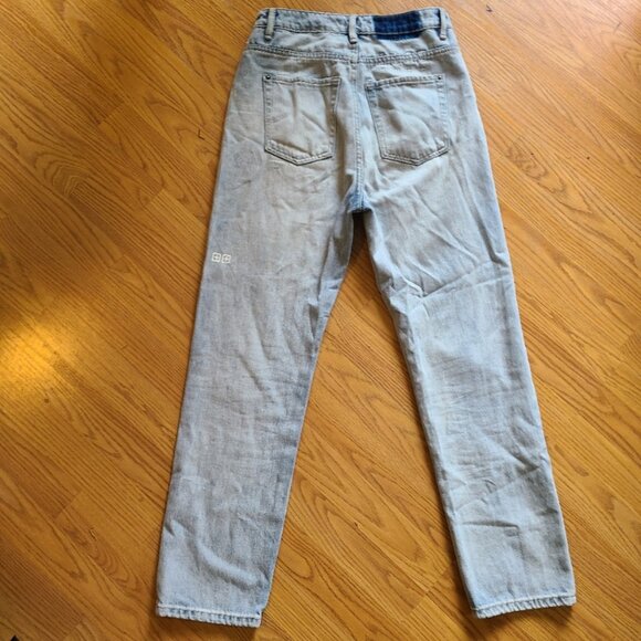 KSUBI CHLO WASTED ETERNAL JEANS ULTRA HIGH RISE RELAXED TAPER RIGID DENIM sz 27 - Picture 4 of 12